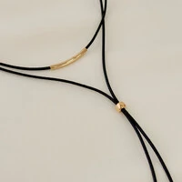 Choker Santa Clara Gravata Fio Coreano com Tubo Arredondado