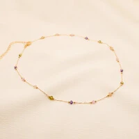 Colar Essenza Colorida Bolinha Trabalhada
