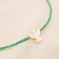 Choker Luma Cristais com Pomba Madrepérola