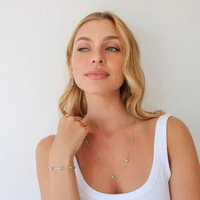 Pulseira Vernou Gravata com Círculo de Cristal de Vidro e Canutilho