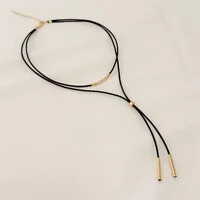 Choker Santa Clara Gravata Fio Coreano com Tubo Arredondado