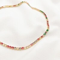 Choker Araraquara Riviera de Zircônia Colorida