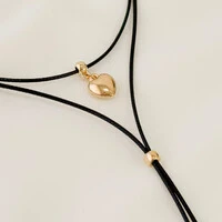 Choker Havana Gravata Fio Coreano com Coração ABS