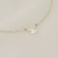 Choker Luma Madre Pérola Micro Pérolas e Pomba da Paz