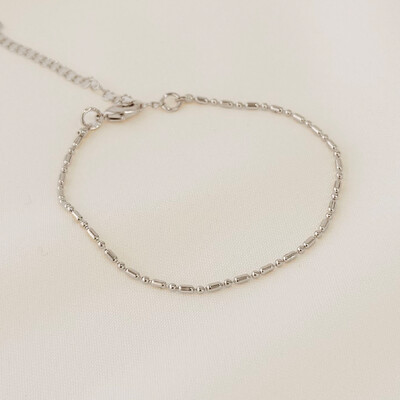 Foto Pulseira Moa Corrente Tubo e Bolinha