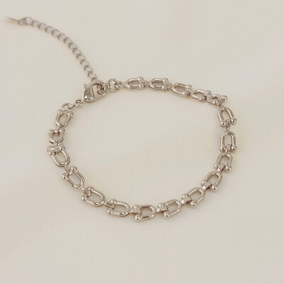 Foto Pulseira Flórida Corrente Elos Cadeados