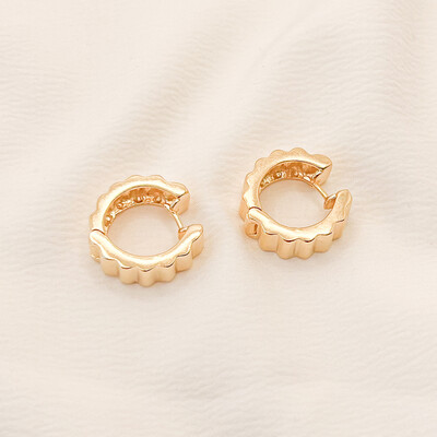 FotoBrinco Alaska Argola Metal Ondulada Larga