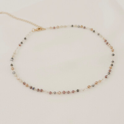 Foto Choker Lima Silver com Cristais Coloridos