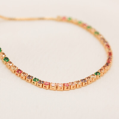 Foto Pulseira Hamburgo Gravata Micro Zircônia Cristal