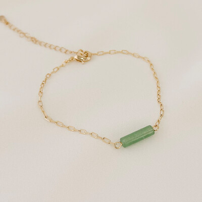 Foto Pulseira Kailua Mini Elo Cartier com Tubo de Pedra Natural