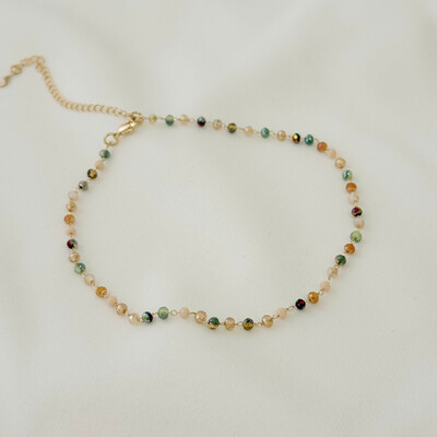 Foto Choker Lima Purple com Cristais Coloridos