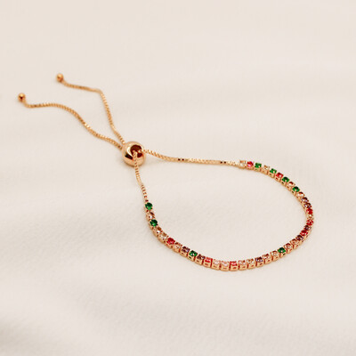 Foto Pulseira Hamburgo Gravata Micro Zircônia Colorida