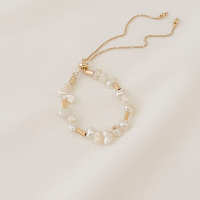 Foto Pulseira Blakes Gravata Veneziana com Mini Pérolas Barrocas