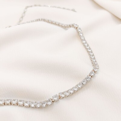 FotoChoker Doha Riviera de Zircônia Quadrada Cristal