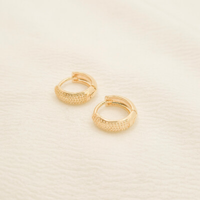 Foto Brinco Catu Argola Textura Bolinha