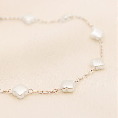 Foto Pulseira Lumi Mini Trevos Pérolas
