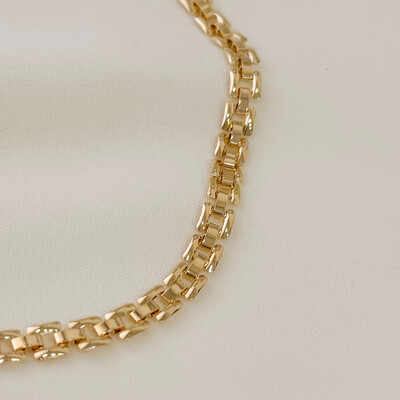 Foto Pulseira Vancouver 6mm Corrente Relógio Médio com Fecho Jóia