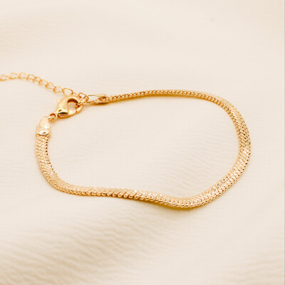 Foto Pulseira Dumont Corrente Herringbone 3mm