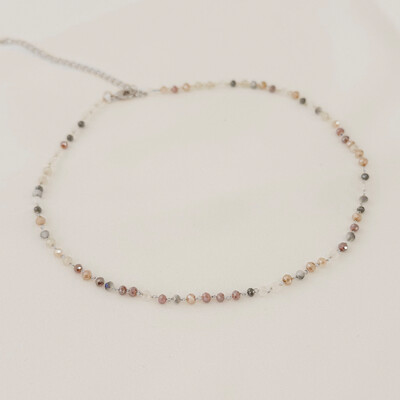 Foto Choker Lima Silver com Cristais Coloridos