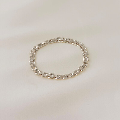 Foto Pulseira Vancouver 6mm Corrente Relógio Médio com Fecho Jóia