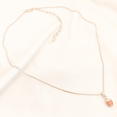 Foto Colar Joaninha Cravejado em Micro Zircônias e Corrente Veneziana