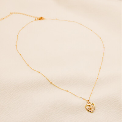 Foto Colar Anadia Coração Passaro da Paz Liso