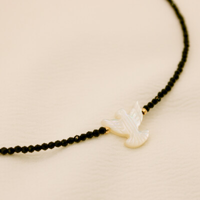 FotoChoker Luma Cristais com Pomba Madrepérola