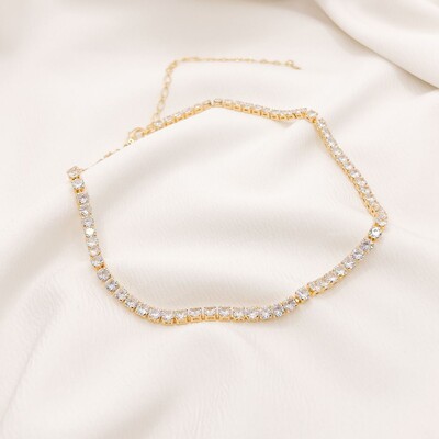 Foto Choker Doha Riviera de Zircônia Quadrada Cristal