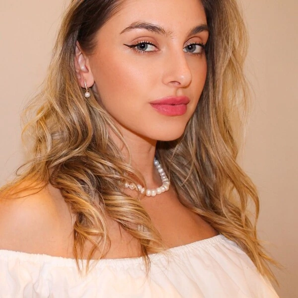 Brinco Valência Argola com Micro Zircônia e Pérola Natural