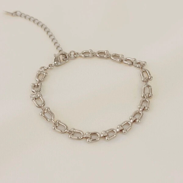 Pulseira Flórida Corrente Elos Cadeados