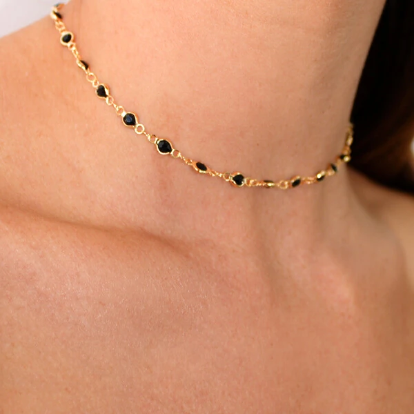 Choker Rio de Janeiro Corrente Tiffany Cristal Colors