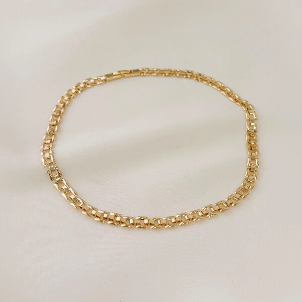 Choker Vancouver 6mm Corrente Relógio Médio com Fecho Jóia