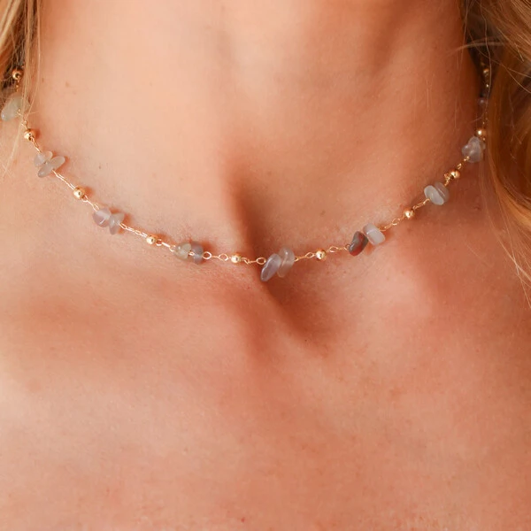 Choker Hana Cascalho com Esfera