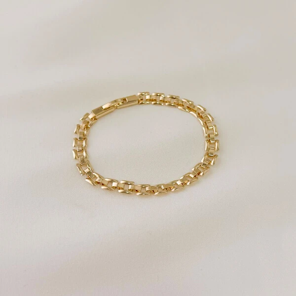 Pulseira Vancouver 6mm Corrente Relógio Médio com Fecho Jóia