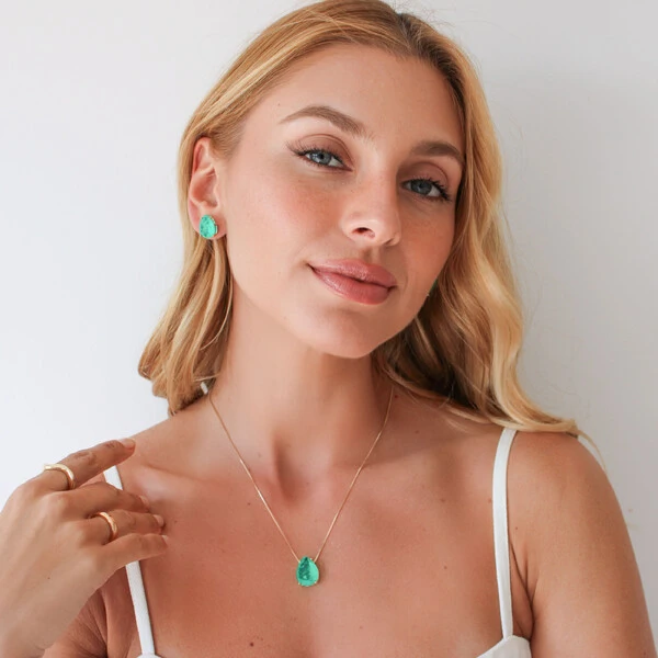 Colar Maringá Veneziana com Cristal Gota G