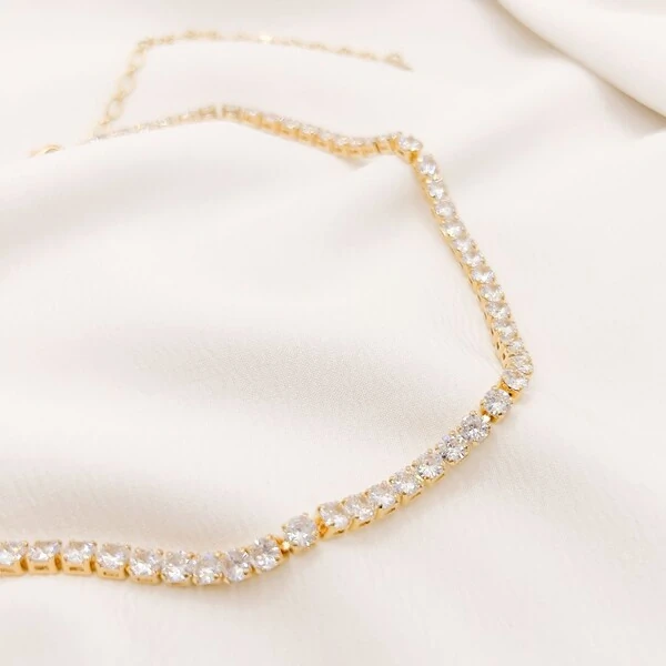 Choker Doha Riviera de Zircônia Quadrada Cristal