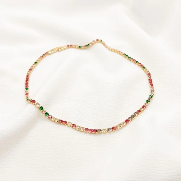 Choker Araraquara Riviera de Zircônia Colorida