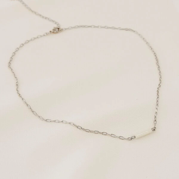 Choker Kailua Mini Elo Cartier com Tubo de Pedra Natural