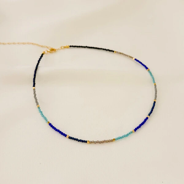 Choker Maragogi Cristal e Cubo de Metal