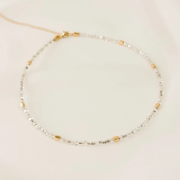 Choker Ibiza Cristais Jablonex com Quadradinhos