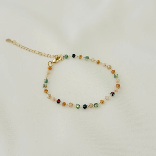 Pulseira Lima Purple com Cristais Coloridos