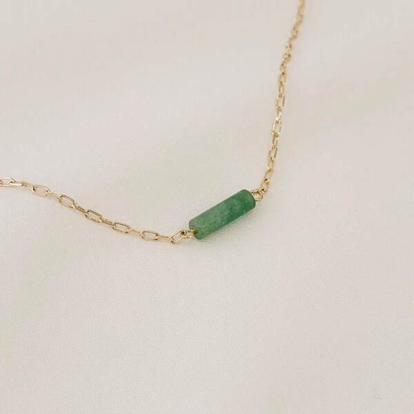 Choker Kailua Mini Elo Cartier com Tubo de Pedra Natural
