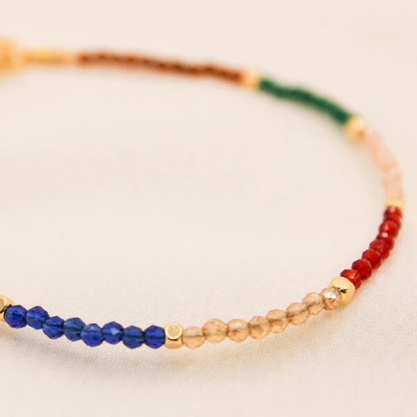 Pulseira Maragogi Cristal e Cubo de Metal