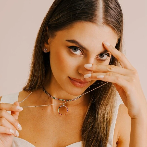 Choker Araraquara Riviera de Zircônia Colorida