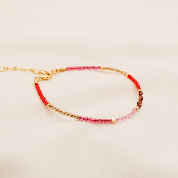 Pulseira Maragogi Cristal e Cubo de Metal