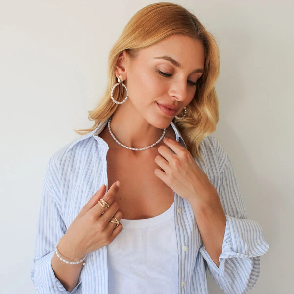 Choker Harris Pérola de Água Doce Sintético