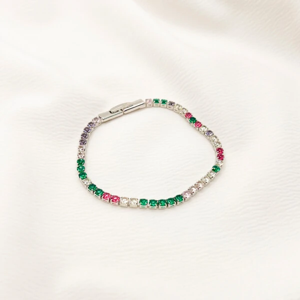 Pulseira Araraquara Riviera de Zircônia Colorida