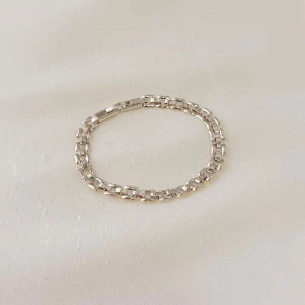 Pulseira Vancouver 6mm Corrente Relógio Médio com Fecho Jóia
