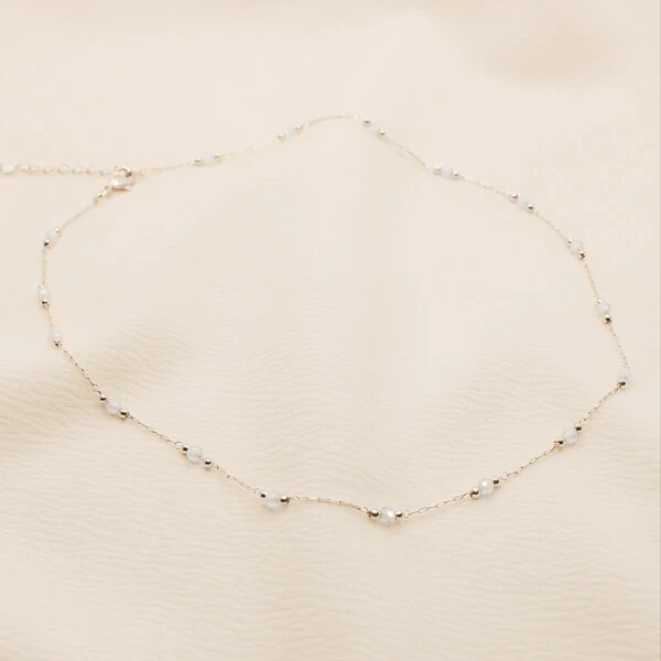Colar Essenza Cristal Bolinha Trabalhada