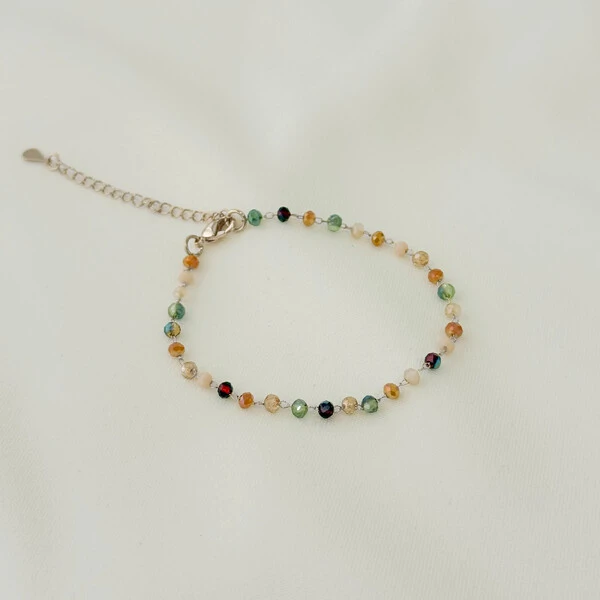 Pulseira Lima Purple com Cristais Coloridos